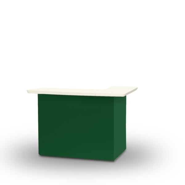 Solid Green Portable Pop-Up Bar - L-Shaped Portable Bar (Closeout)