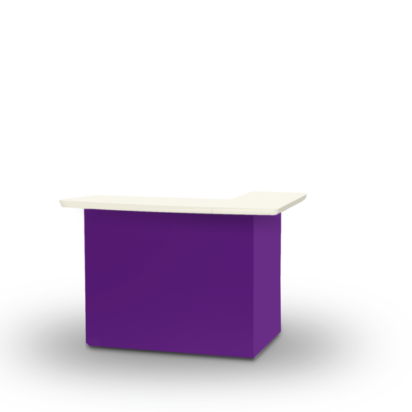 Solid Purple Portable Pop-Up Bar - L-Shaped Portable Bar (Closeout)