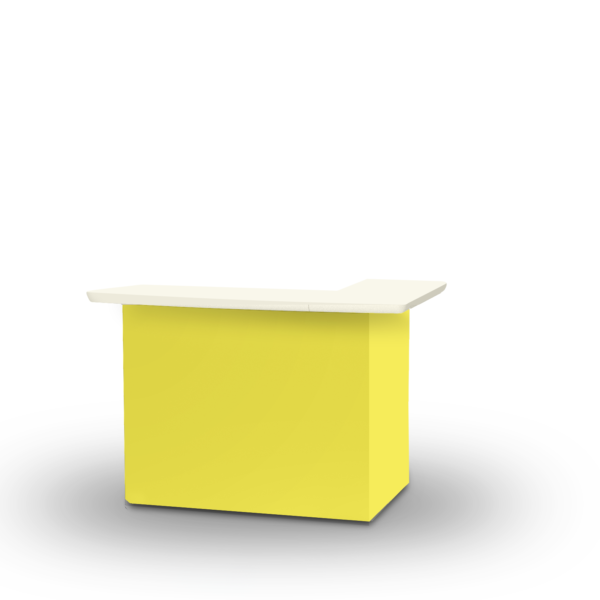 Solid Yellow Portable Pop-Up Bar - L-Shaped Portable Bar (Closeout)