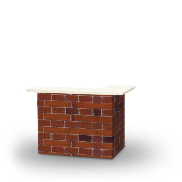 Boston Brick Portable Pop-Up Bar - L-Shaped Portable Bar (Closeout)