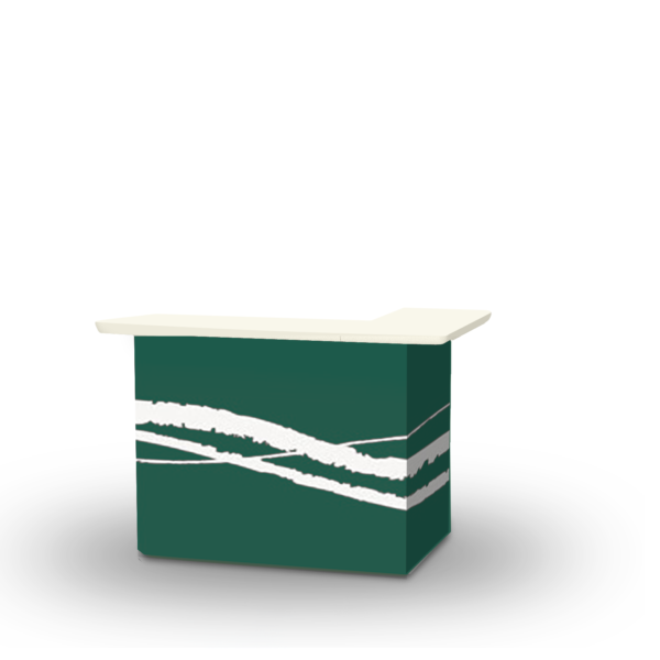 Classic Green Portable Pop-Up Bar - L-Shaped Portable Bar (Closeout)