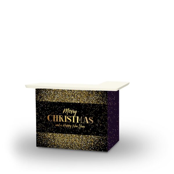 Christmas-New Year - Gold Confetti - L-Shaped Portable Bar (Closeout)