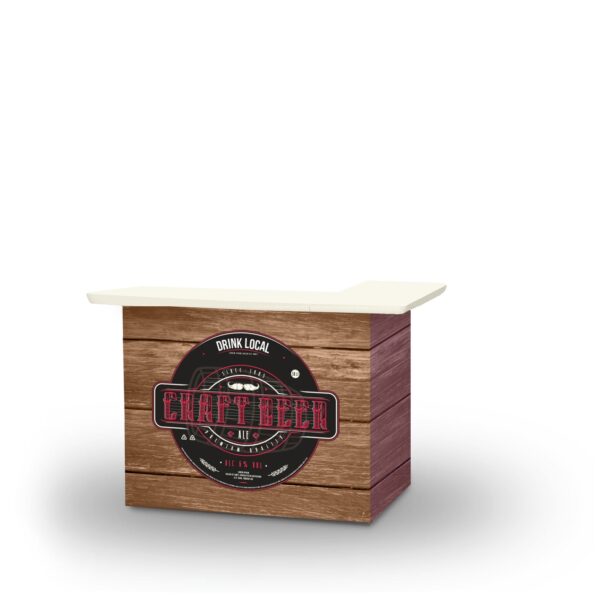 Craft Beer Portable Pop-Up Bar - L-Shaped Portable Bar (Closeout)