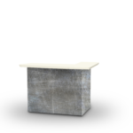 Grey Scrubbed Metal Portable Bar