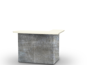 Grey Scrubbed Metal Portable Bar