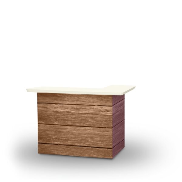 Medium Wood Portable Pop-Up Bar - L-Shaped Portable Bar (Closeout)