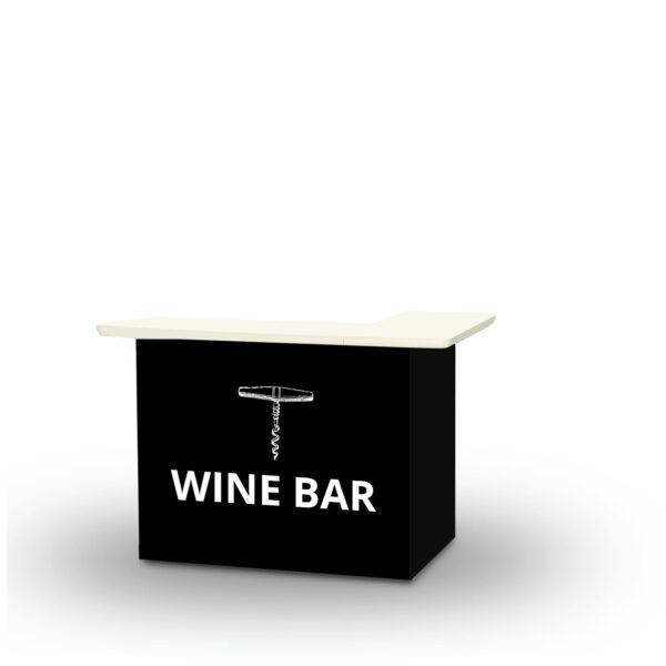 Wine Portable Pop-Up Bar - L-Shaped Portable Bar (Closeout)