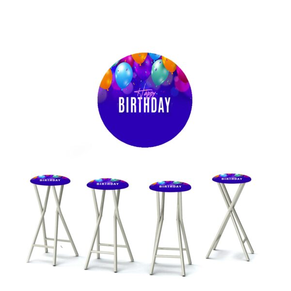 Birthday - Festive Balloons - 30" Padded Bar Stools - Set of 4 (Closeout)