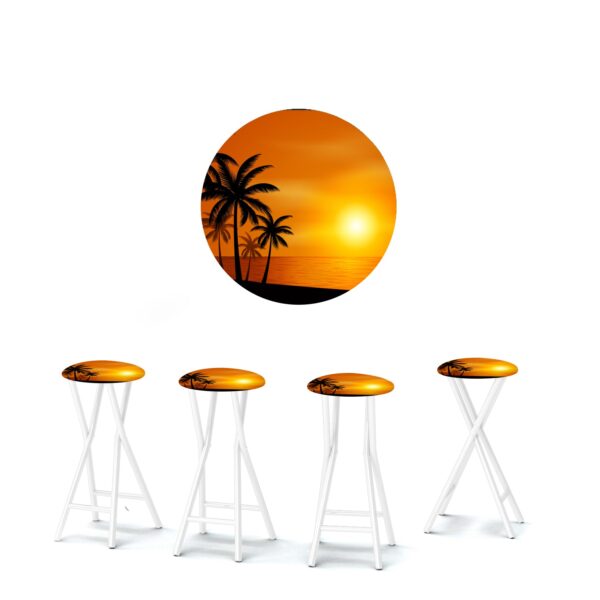 Sunset Palapa - 30" Padded Bar Stools - Set of 4 (Closeout)