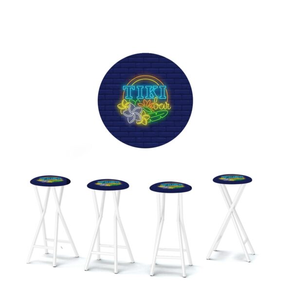 Neon Tiki - 30" Padded Bar Stools - Set of 4 (Closeout)