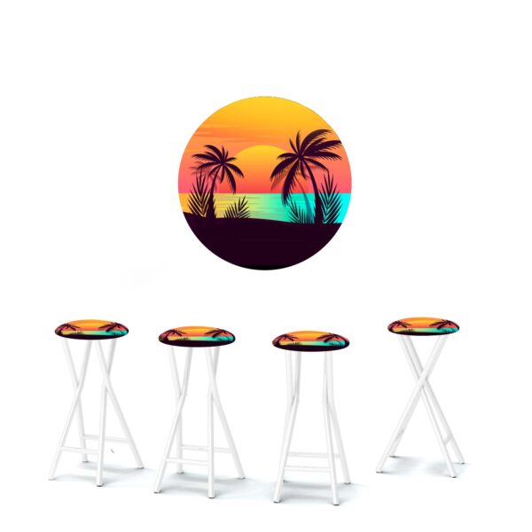 Escape the Day - 30" Padded Bar Stools - Set of 4 (Closeout)