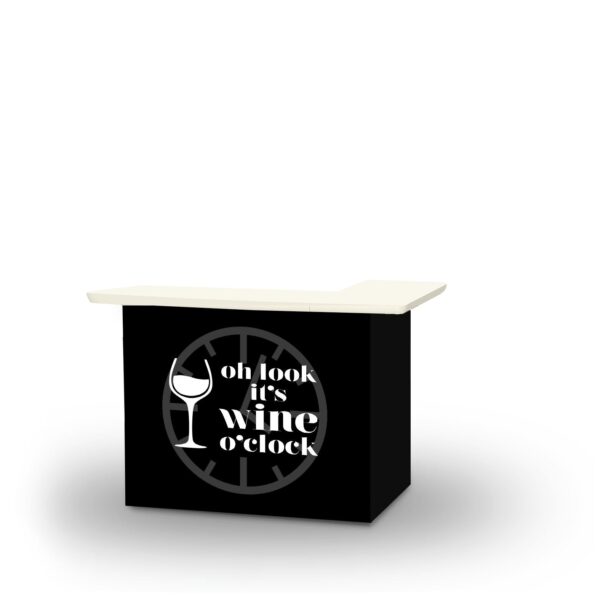 Wine O'Clock Portable Pop-Up Bar - L-Shaped Portable Bar (Closeout)