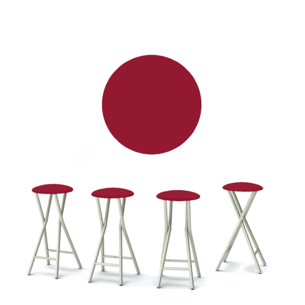 Classic Burgundy Stools- Set of 4 - 30" Padded Bar Stools - Set of 4 (Closeout)
