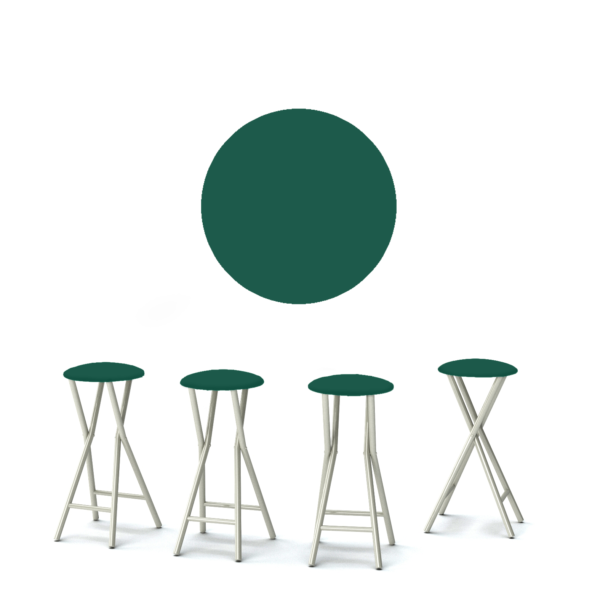Classic Green Stools- Set of 4 - 30" Padded Bar Stools - Set of 4 (Closeout)