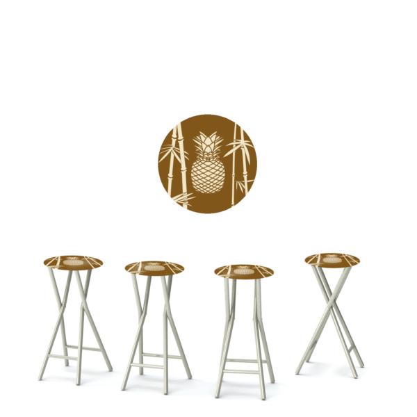 Classic Bamboo - 30" Padded Bar Stools - Set of 4 (Closeout)