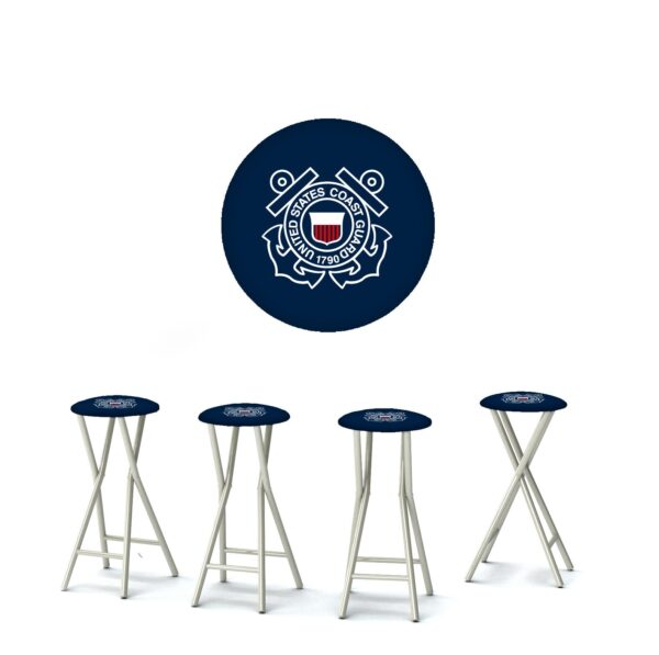 US Coast Guard 30" Padded Bar Stools - Set of (4)