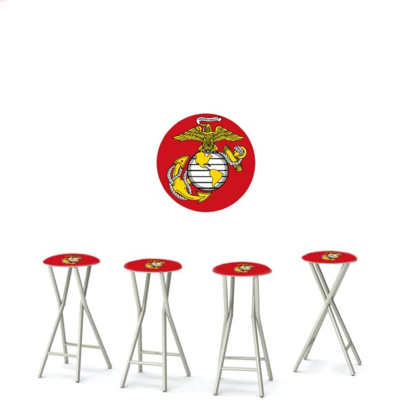 US Marines - 30" Padded Bar Stools - Set of 4 (Closeout)