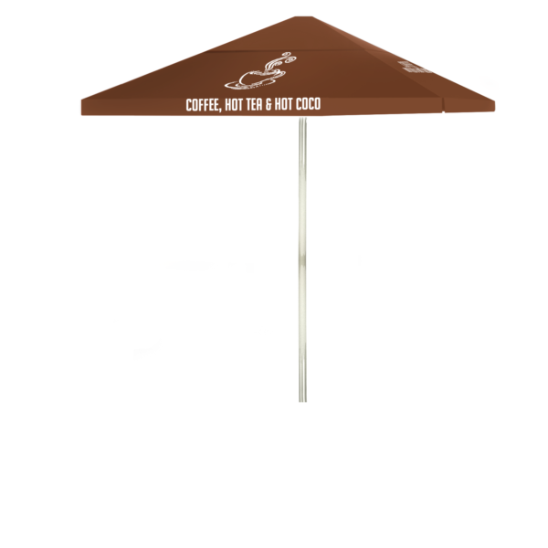 Coffee Bar Brown Portable Pop-Up Bar - Square Umbrella (Closeout)