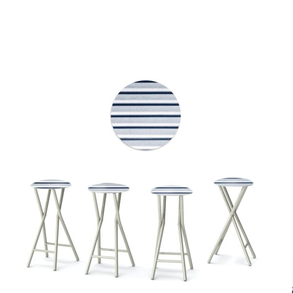 Garage Metal Portable Pop-Up Bar - 30" Padded Bar Stools - Set of 4 (Closeout)