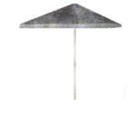 Grey Scrubbed Metal 8 ft Tall Square  Umbrella
