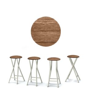 Medium Wood 30" Padded Bar Stools - Set of (4)
