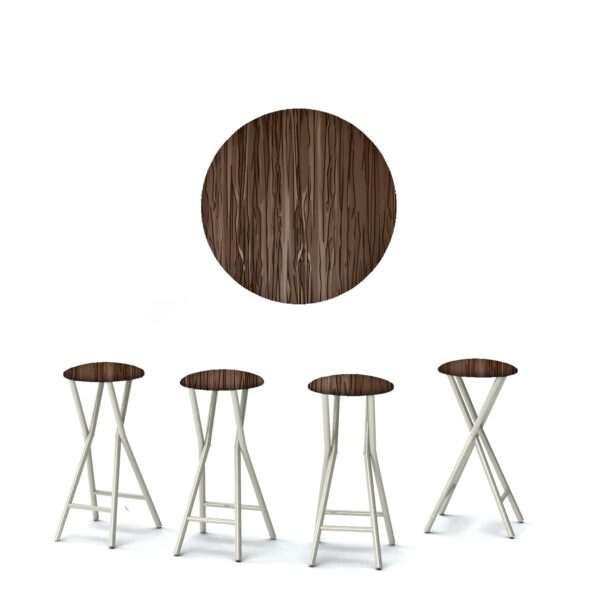 Textured Wood Portable Pop-Up Bar - 30" Padded Bar Stools - Set of 4 (Closeout)