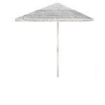 White Cinderblock 8 ft Tall Square  Umbrella