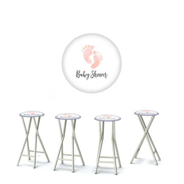 Baby - Baby Shower Girl - 30" Padded Bar Stools - Set of 4 (Closeout)