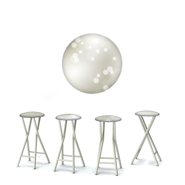 Christmas - Silver and Gold Christmas - 30" Padded Bar Stools - Set of 4 (Closeout)