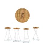 Tiki Totem 30" Padded Bar Stools - Set of (4)