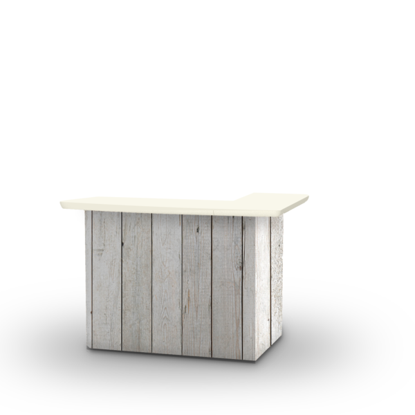 White Barn Wood Portable Bar