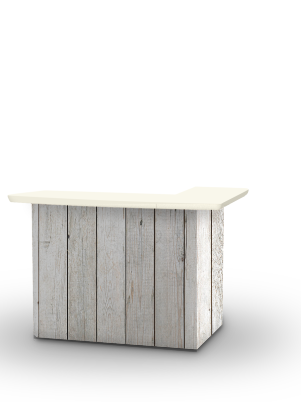 White Barn Wood Portable Bar