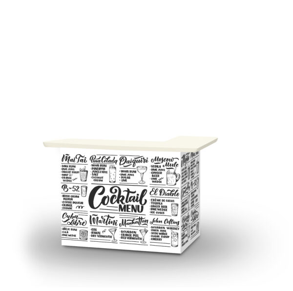 Cocktail Menu Portable Bar