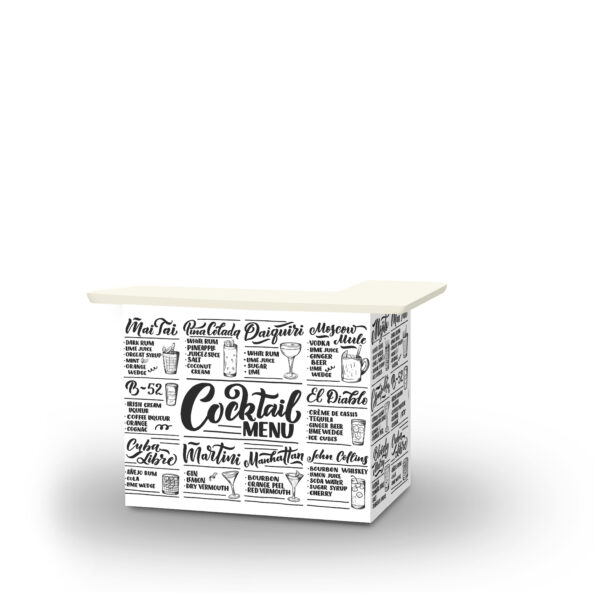 Cocktail Menu Portable Bar