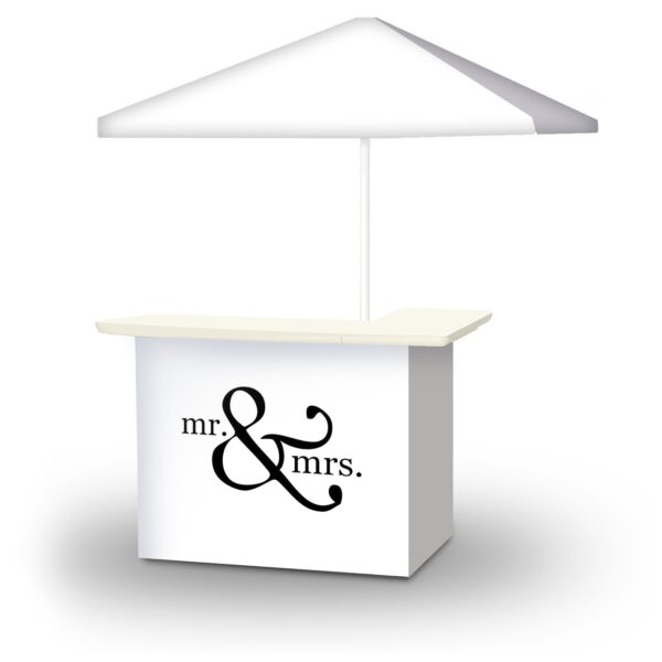 Mr. and Mrs. 8ft Tall Square Umbrella