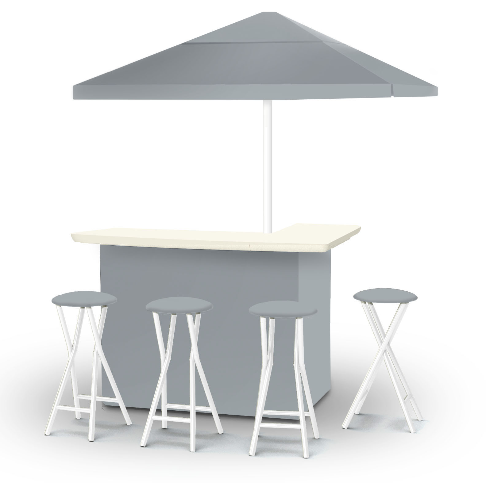 Solid Grey Portable Bar - Image 3