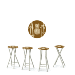 Classic Bamboo 30" Padded Bar Stools - Set of (4)