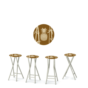 Classic Bamboo 30" Padded Bar Stools - Set of (4)