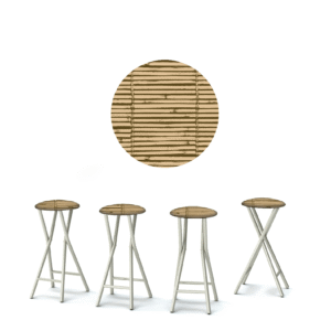 Luau Tiki 30" Padded Bar Stools - Set of (4)