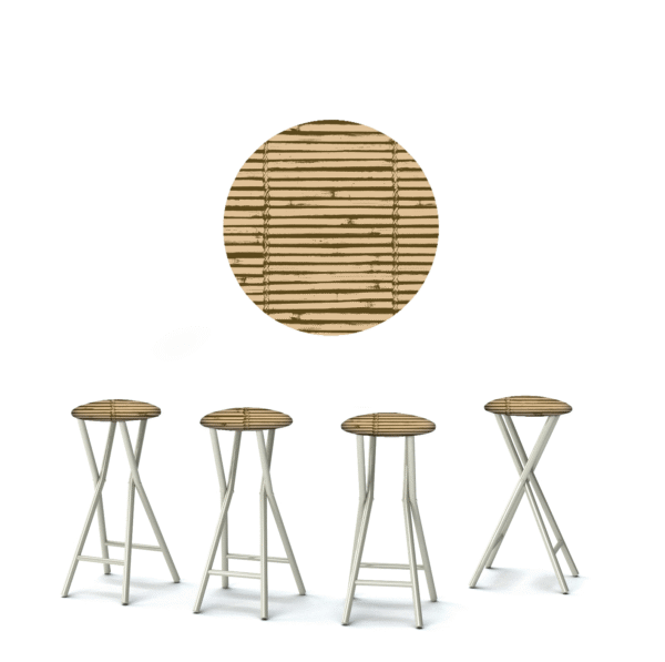 Luau Tiki 30" Padded Bar Stools - Set of (4)