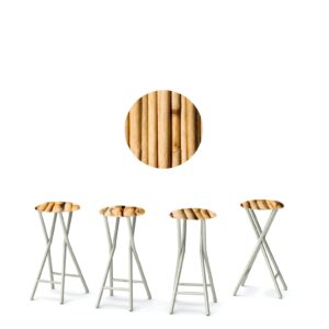 Hawaiian Bamboo 30" Padded Bar Stools - Set of (4)