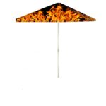 Fire 8 ft Tall Square  Umbrella