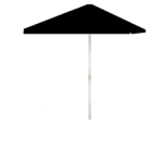 Classic Black 8 ft Tall Square  Umbrella