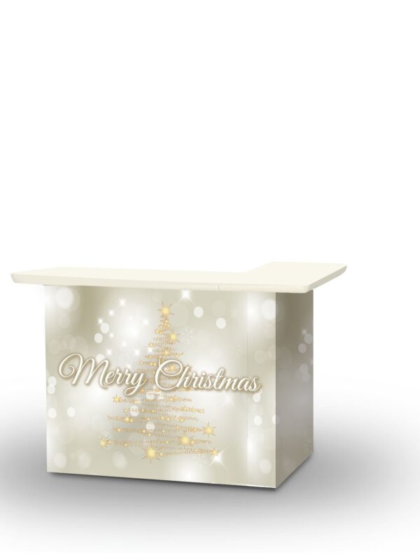 Silver and Gold Christmas Portable Bar
