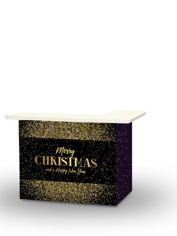 Christmas - New Year - Gold Confetti Portable Bar