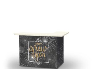 New Year - Fireworks Snowflakes Portable Bar