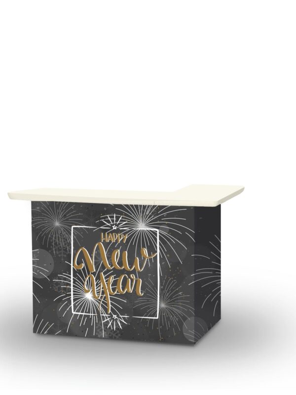 New Year - Fireworks Snowflakes Portable Bar
