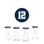Build a Bar 12th Man Pinstripe 30" Padded Bar Stools - Set of (4)