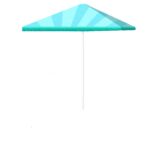 Beach Party 8 ft Tall Square  Umbrella