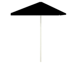 Solid Black 8 ft Tall Square  Umbrella